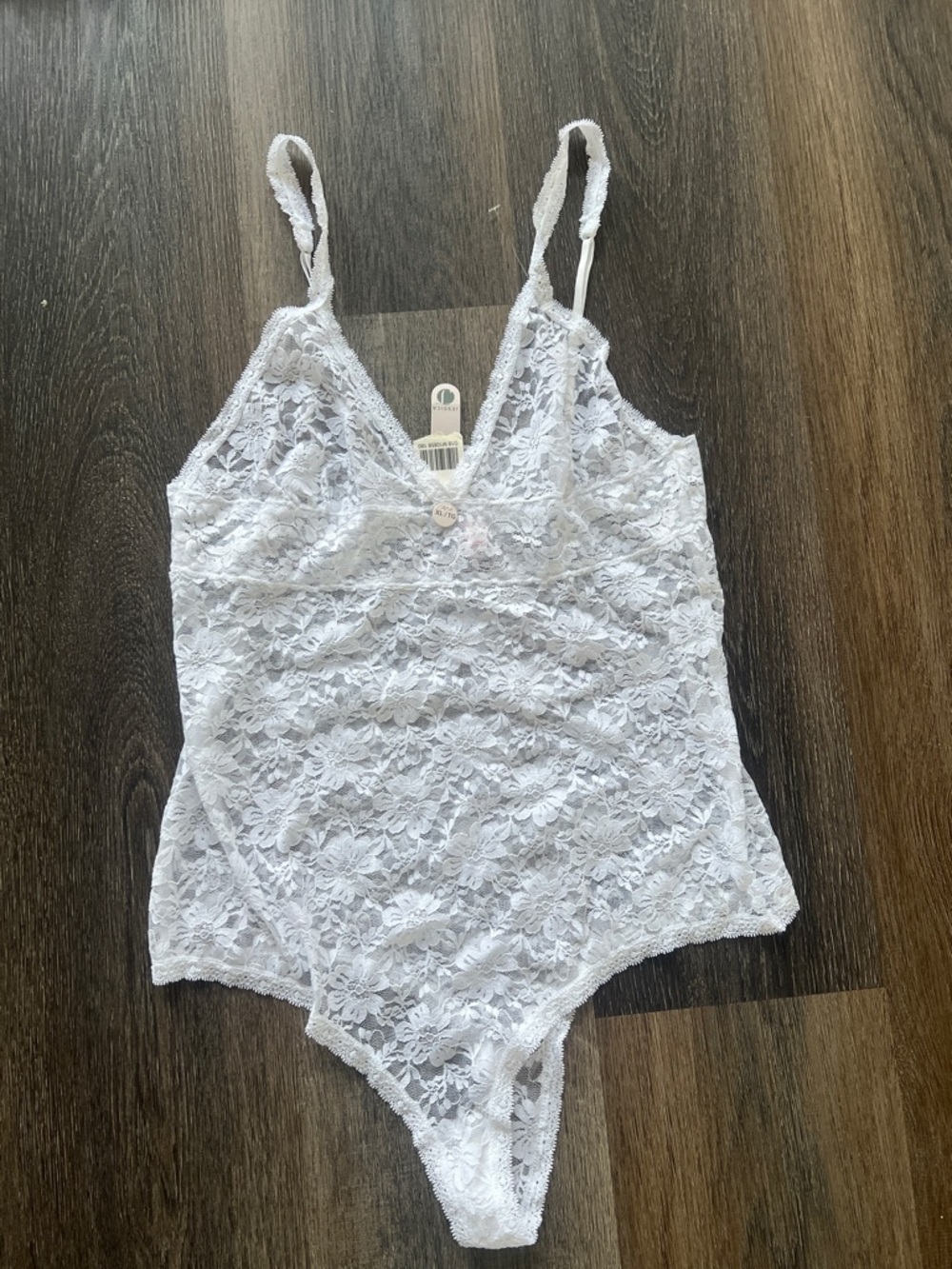 (12) NWT White Lace Sheer Bodysuit